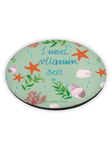 Mr. & Mrs. Panda Rund Magnet Vitamin Sea mit Spruch in Bunt