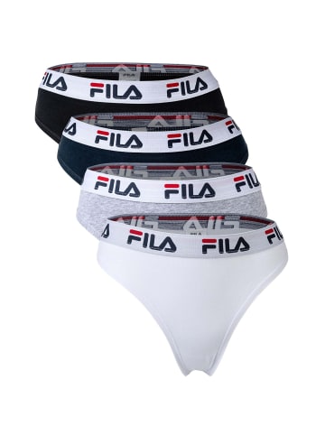 Fila String 4er Pack in Weiß/Schwarz/Grau/Marine