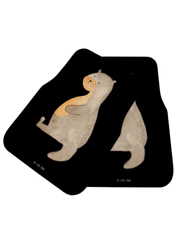 Mr. & Mrs. Panda Auto-Fußmatte Otter Bauch ohne Spruch in Schwarz