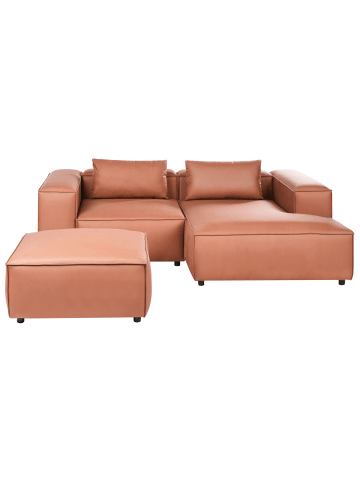 Beliani 2-tlg Ecksofa BRANDE in Braun
