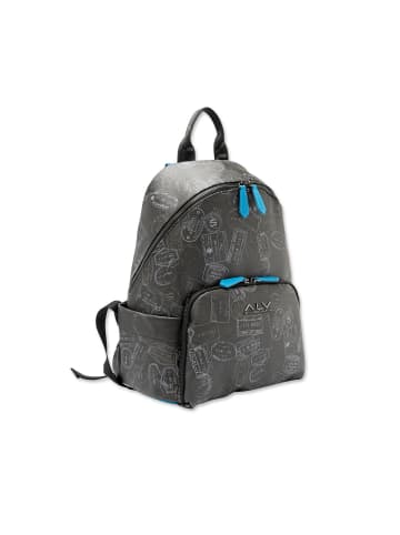 Alviero Martini Rucksack in BLACK AND BLUE