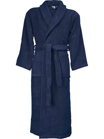 Erwin Müller Frottier Unisex-Bademantel lang Friedrichshafen in marine