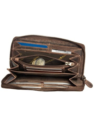 Greenburry Geldbörse Vintage RV-Damenbörse in Sattelbraun