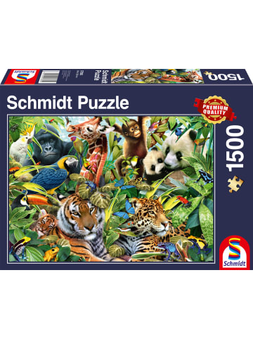 Schmidt Spiele Kunterbunte Tierwelt | Puzzle Standard 1.500 Teile