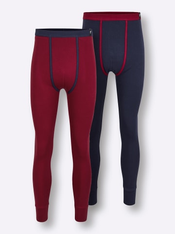 WITT WEIDEN Hose lang in marine + dunkelrot