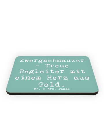 Mr. & Mrs. Panda Magnet Spruch Zwergschnauzer Herz mit Spruch in Meeresbrise