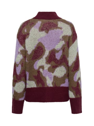 Y.A.S Strickpullover Yastorio in bordeaux mehrfarbig - 0001