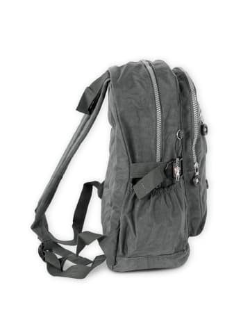 Bag Street Cityrucksack, Freizeitrucksack Nylon grau ca. 30cm breit ca. 38cm hoch