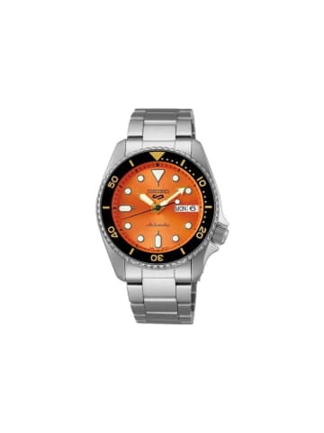 Seiko Sports Uhr silber orange SRPD59K1