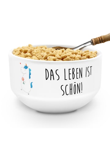 Mr. & Mrs. Panda schale Einhorn Spaziergang mit Spruch in Weiß