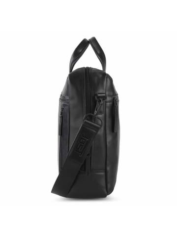 Jost Aarhus Aktentasche Leder 40 cm Laptopfach schwarz