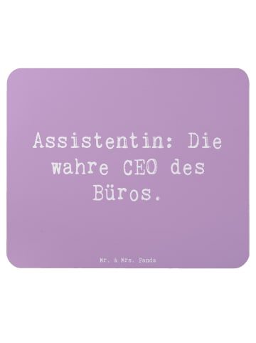 Mr. & Mrs. Panda Mouse Pad Spruch Assistentin Königin mit Spruch in Lavendeltraum