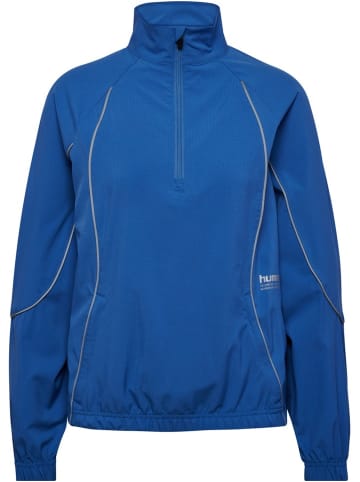 Hummel Trainingsjacke "Pulse Woven W Half Zip" in Blau