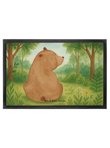 Mr. & Mrs. Panda fußmatte Bär Schulterblick Design ohne Spruch in Weiß