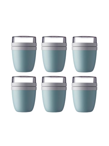 Mepal 6er Set Lunchpot Ellipse ø 10.7 cm in türkis