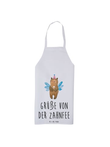 Mr. & Mrs. Panda Kochschürze Bär Zahnfee mit Spruch in Weiß
