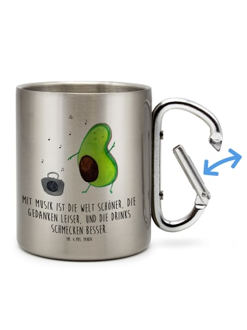 Mr. & Mrs. Panda Edelstahlbecher Avocado Tanzen mit Spruch in Silber