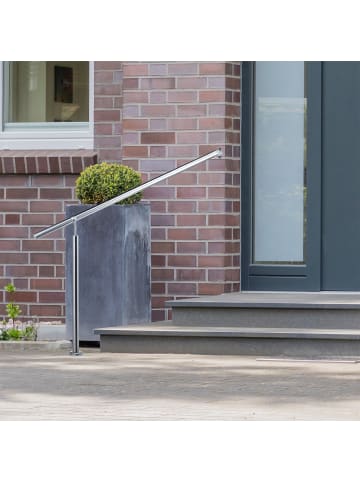 relaxdays Treppengeländer in Silber - (L)150 x (H)80 cm