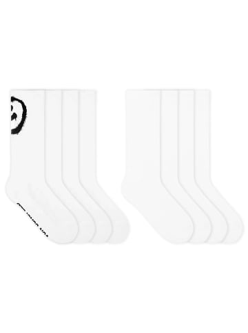 von Jungfeld Tennissocken Classic + Smiley Sportsocken Set in Weiß