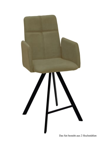 58 aufm Kessel THEKENSTUHL (2er-Set) Dekhova 52x109x60 Schwarz/Natur