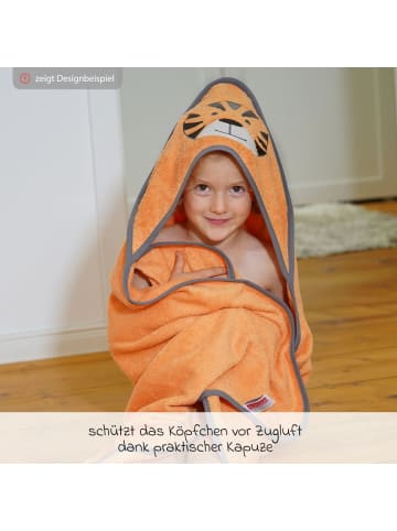 Wörner Kapuzenbadetuch 100 x 100 cm - Greige Ei in blau,beige