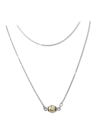 SilberDream 925 Silber vergoldet (Gelbgold 333) Damen SilberDream Halskette Kugel  ca. 45cm
