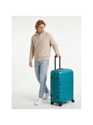 Redolz Pro ABS 4 Rollen Trolley 65 cm mit Dehnfalte petrol