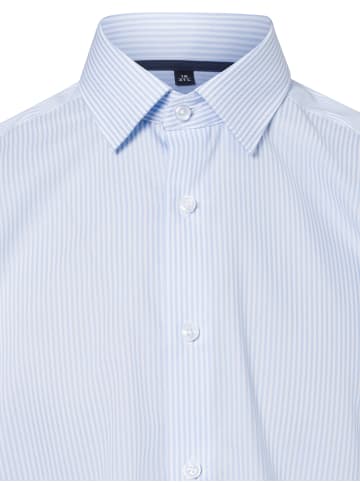 Finshley & Harding Businesshemd Easy Care in hellblau weiß