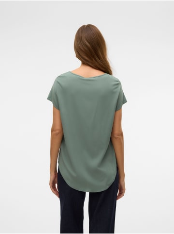 Vero Moda Bluse Kurzarm Rundhals Basic Regular Fit in Grün-2