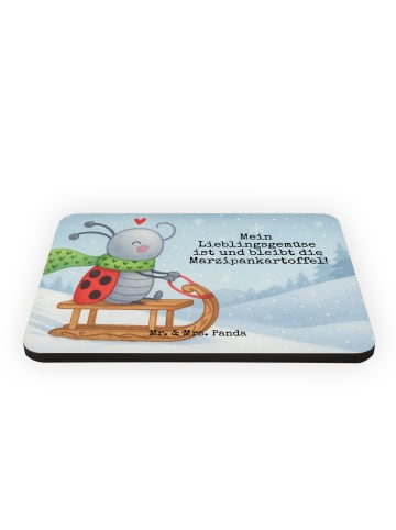 Mr. & Mrs. Panda Fridge Magnet Smörle Rodeln Design mit Spruch in Weiß