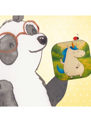 Mr. & Mrs. Panda Tisch-Untersetzer Einhorn Mann Design ohne Spruch in Weiß