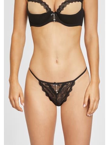 PETITE FLEUR GOLD String in schwarz