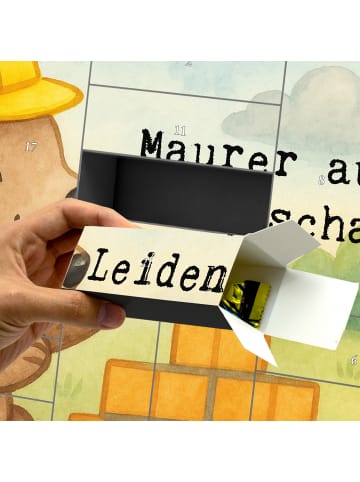 Mr. & Mrs. Panda Adventskalender Maurer Leidenschaft Design mit ... in Weiß