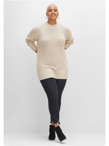 sheego Pullover in ecru meliert