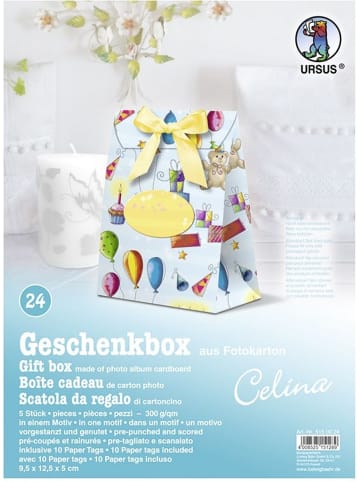Buntpapierfabrik Ludwig Bähr Geschenkbox Celina 9,5x12,5x5cm Packung mit 5 Stück Motiv: 24