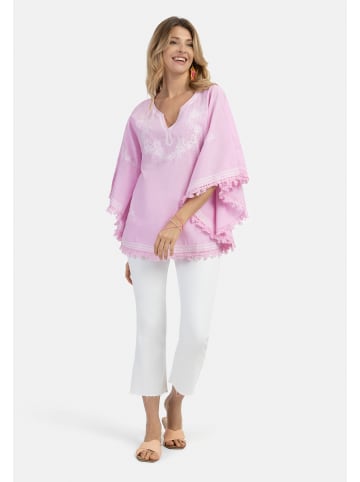 usha FESTIVAL Damen Poncho in Rosa Weiss