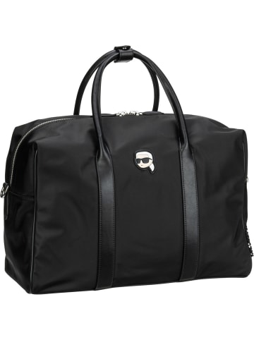 Karl Lagerfeld Weekender K/Ikonik 2.0 Nylon Weekender in Black