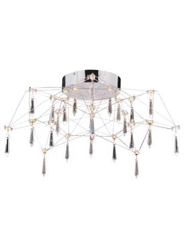 näve LED Deckenleuchte "ARANEUS" in chrome - (L)55 cm x (B)55 cm x (H)27 cm - EEK G