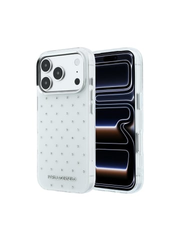 COFI 1453 Karl Lagerfeld IML Strass Allover iPhone 18 Pro / 17 Pro Weiß in Weiß