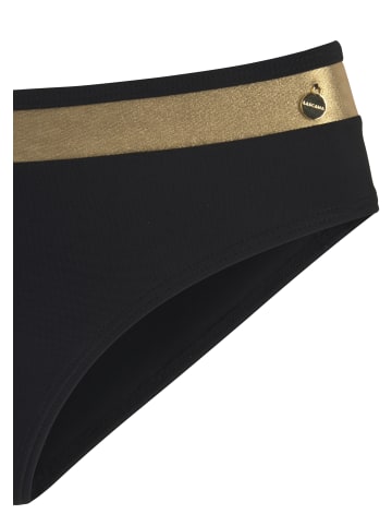 LASCANA Bikini-Hose in schwarz-goldfarben