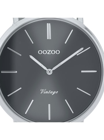 Oozoo Armbanduhr Oozoo Vintage Series silber groß (ca. 40mm)