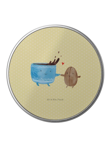 Mr. & Mrs. Panda Aufbewahrungsbox Kaffee Bohne ohne Spruch in Gelb Pastell