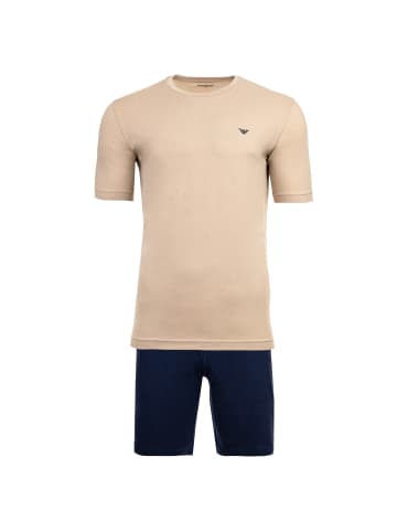 Emporio Armani Pyjama 1er Pack in Beige/Blau