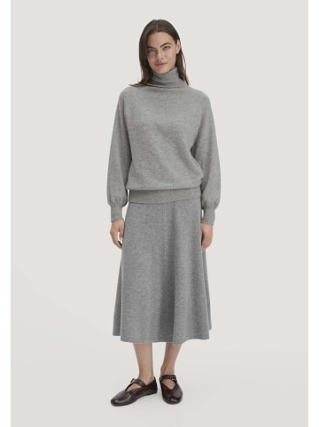 Hessnatur Strick Rollkragen Pullover in hellgrau