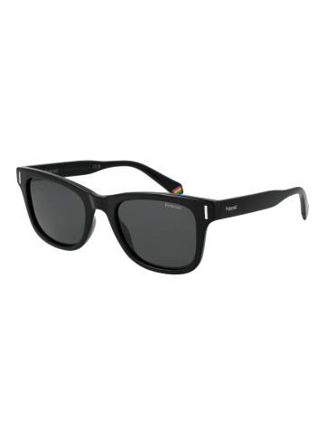 Polaroid Unisex Sonnenbrillen Rechtwinklig Schwarz