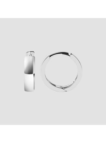 Adeliás Damen Ohrringe – Klappcreole aus 925 Silber in silber