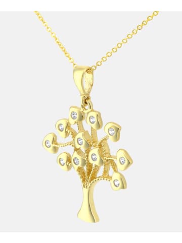 Diamant L'éternel Halskette mit Anhänger aus 375 Gelbgold mit Zirkonia