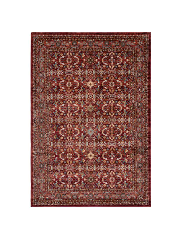 KADIMA DESIGN Teppich Kurzflor Herati Muster Persisch, Wohnzimmer in Rot