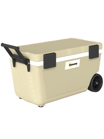 Outsunny Kühlbox in Khaki 84L x 42,2B x 44,3H cm