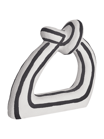 Beliani Dekofigur ZANDER in Schwarz/Weiß - (W) 24 x (H) 24 x (L) 5 cm